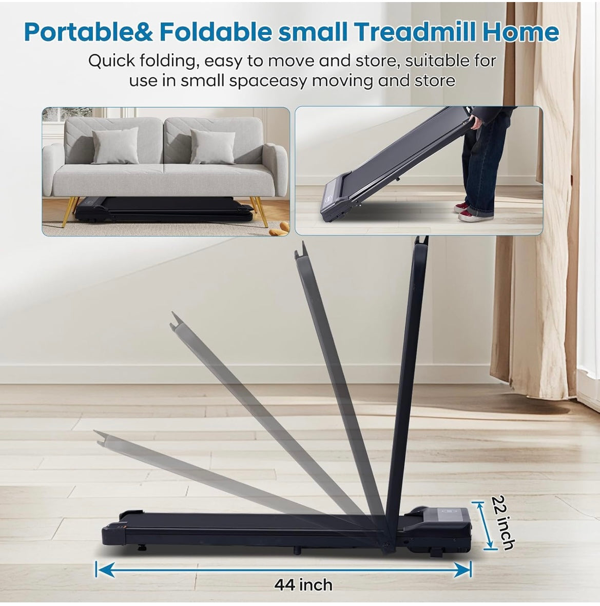 Caminadora eléctrica plegable