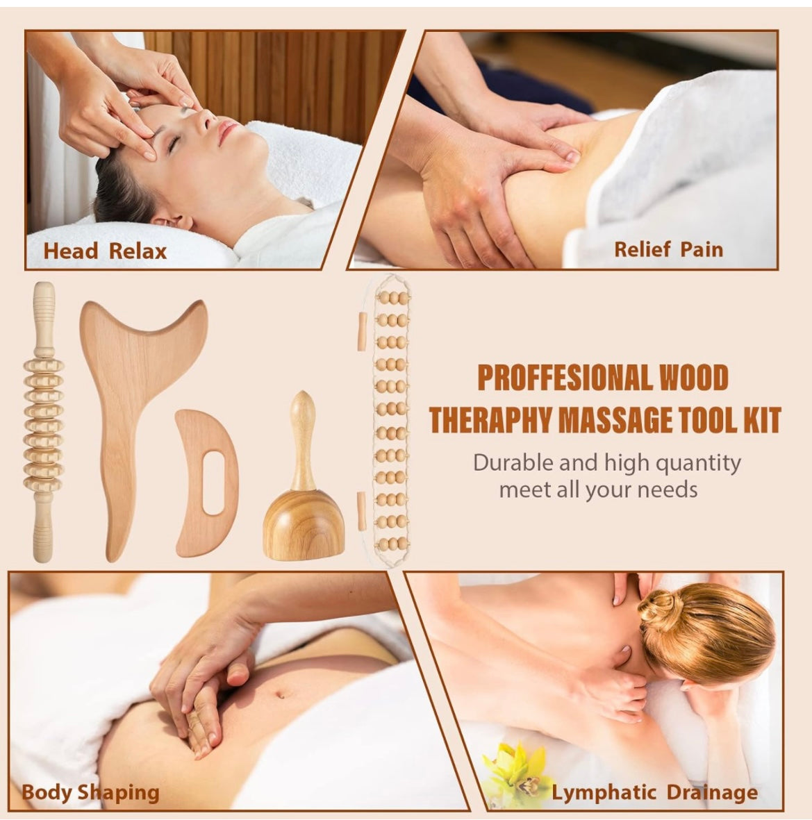 Herramientas de Maderoterapia.