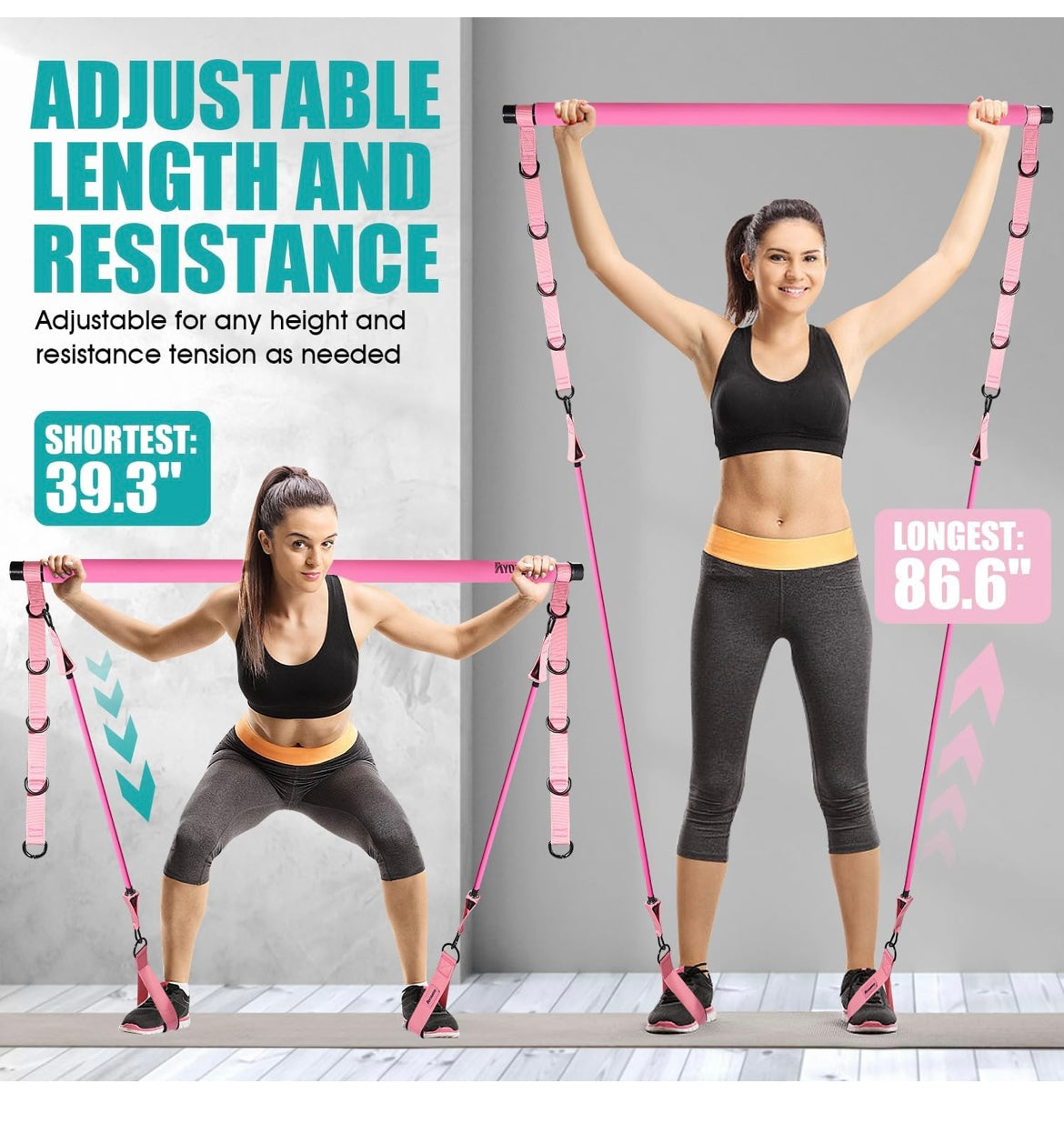 Kit barra de pilates + bandas.