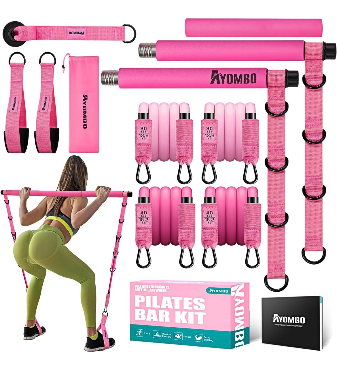 Kit barra de pilates + bandas.