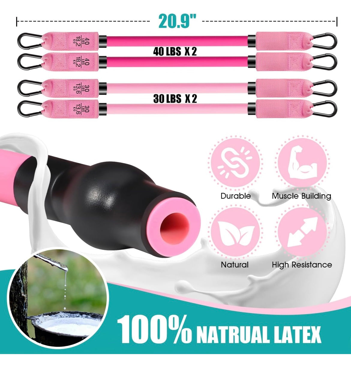 Kit barra de pilates + bandas.