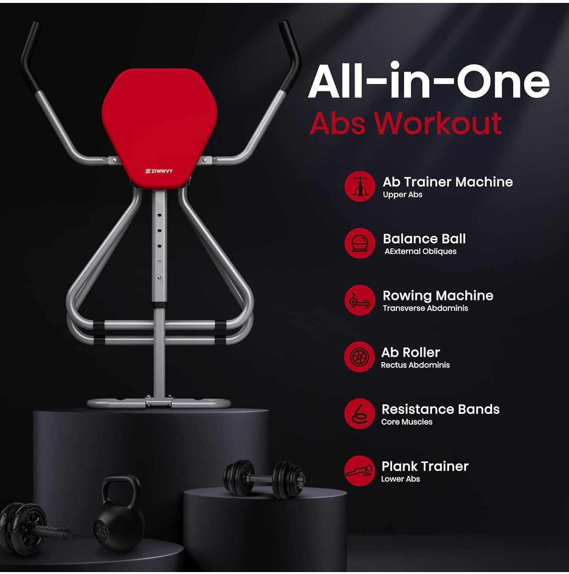 AB SWING ♾️ Entrenador de abdominales multifuncional.