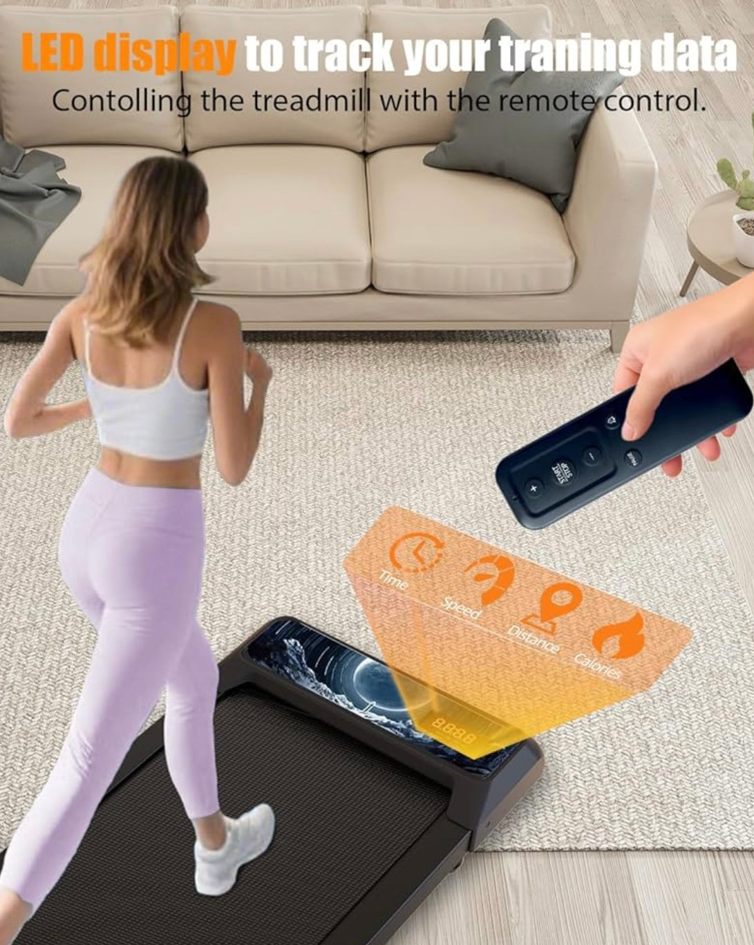 Caminadora eléctrica plegable