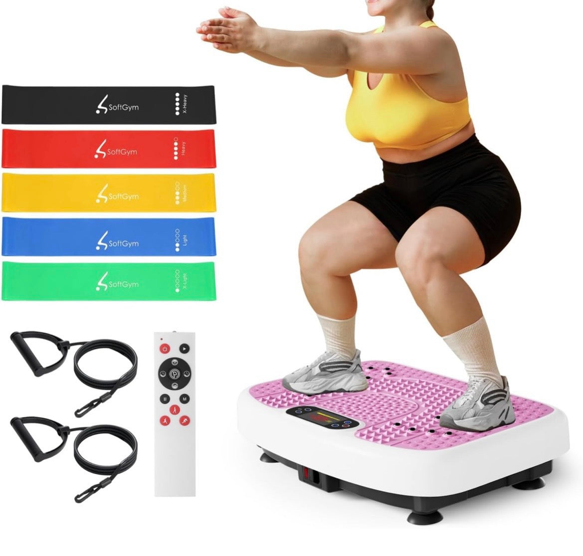Placa vibratoria rosa +bandas.