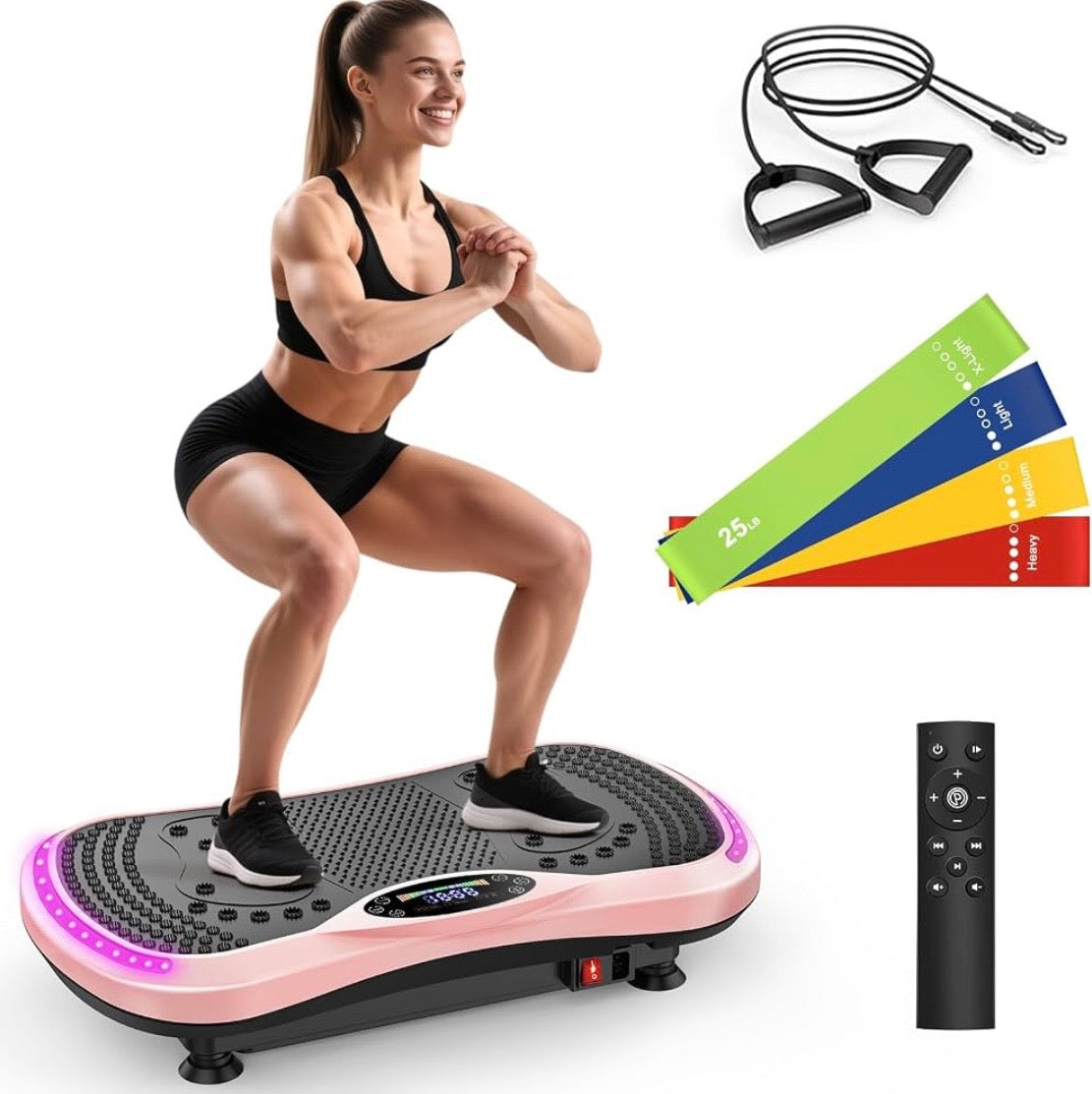 Plataforma vibratoria- 200 velocidades ajustables.