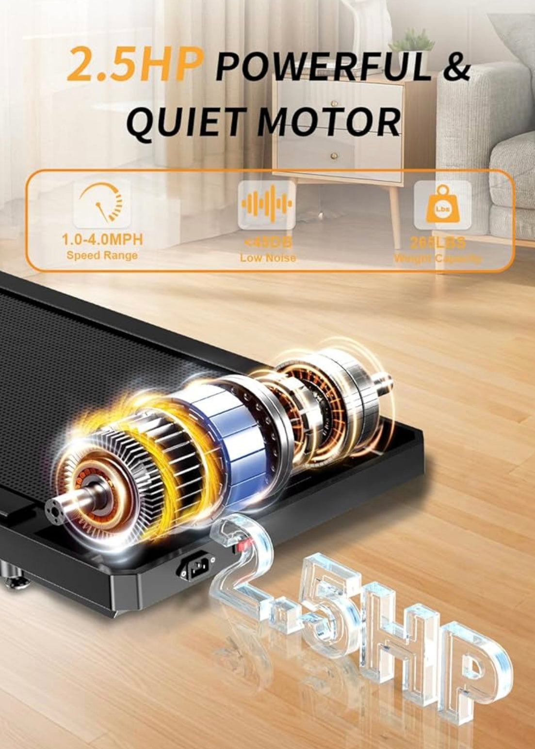 Caminadora 2 en 1 con control remoto.