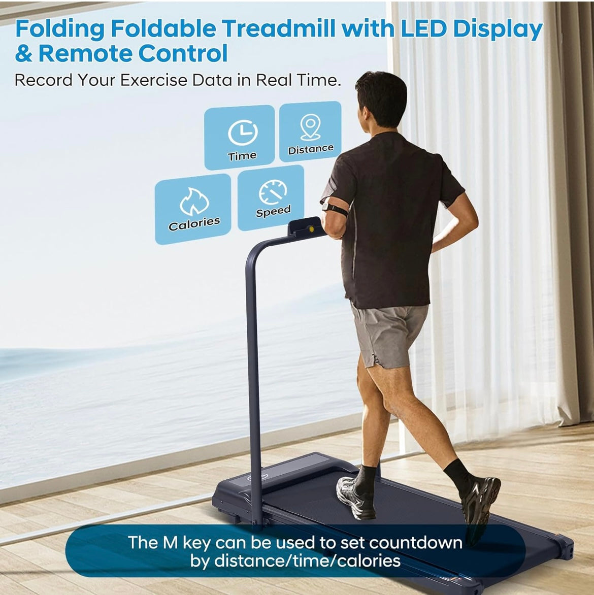 Caminadora eléctrica plegable
