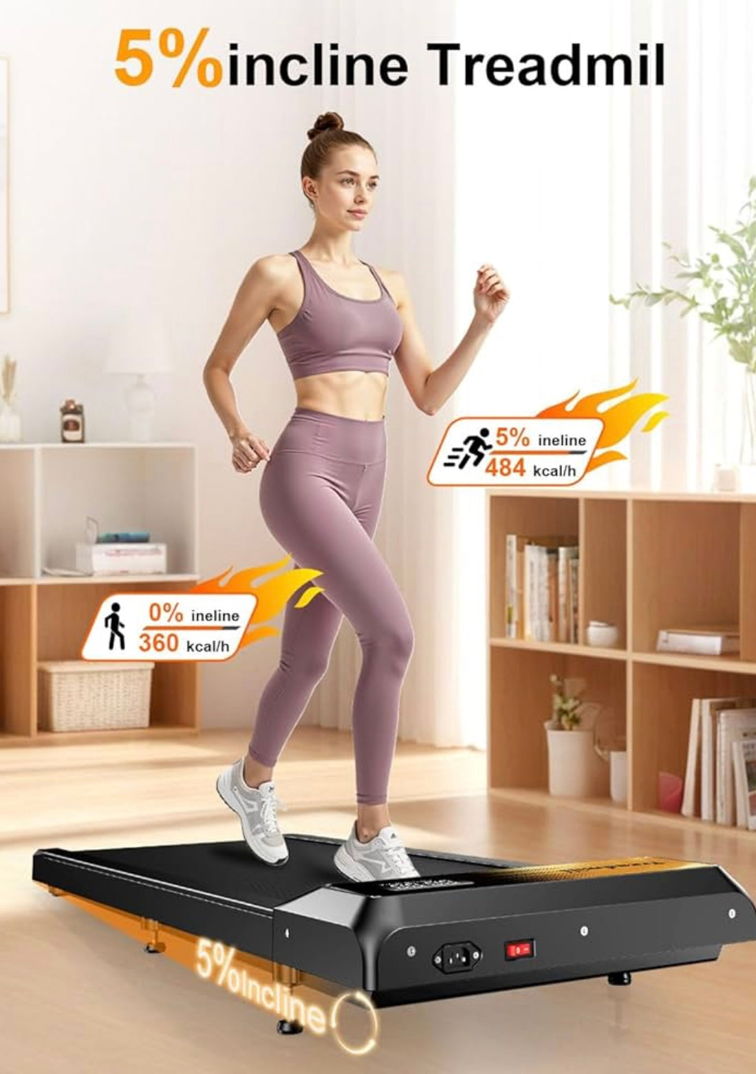 Caminadora 2 en 1 con control remoto.