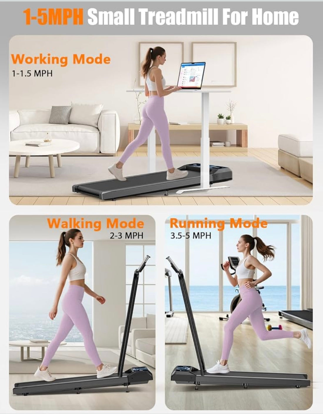 Caminadora eléctrica plegable