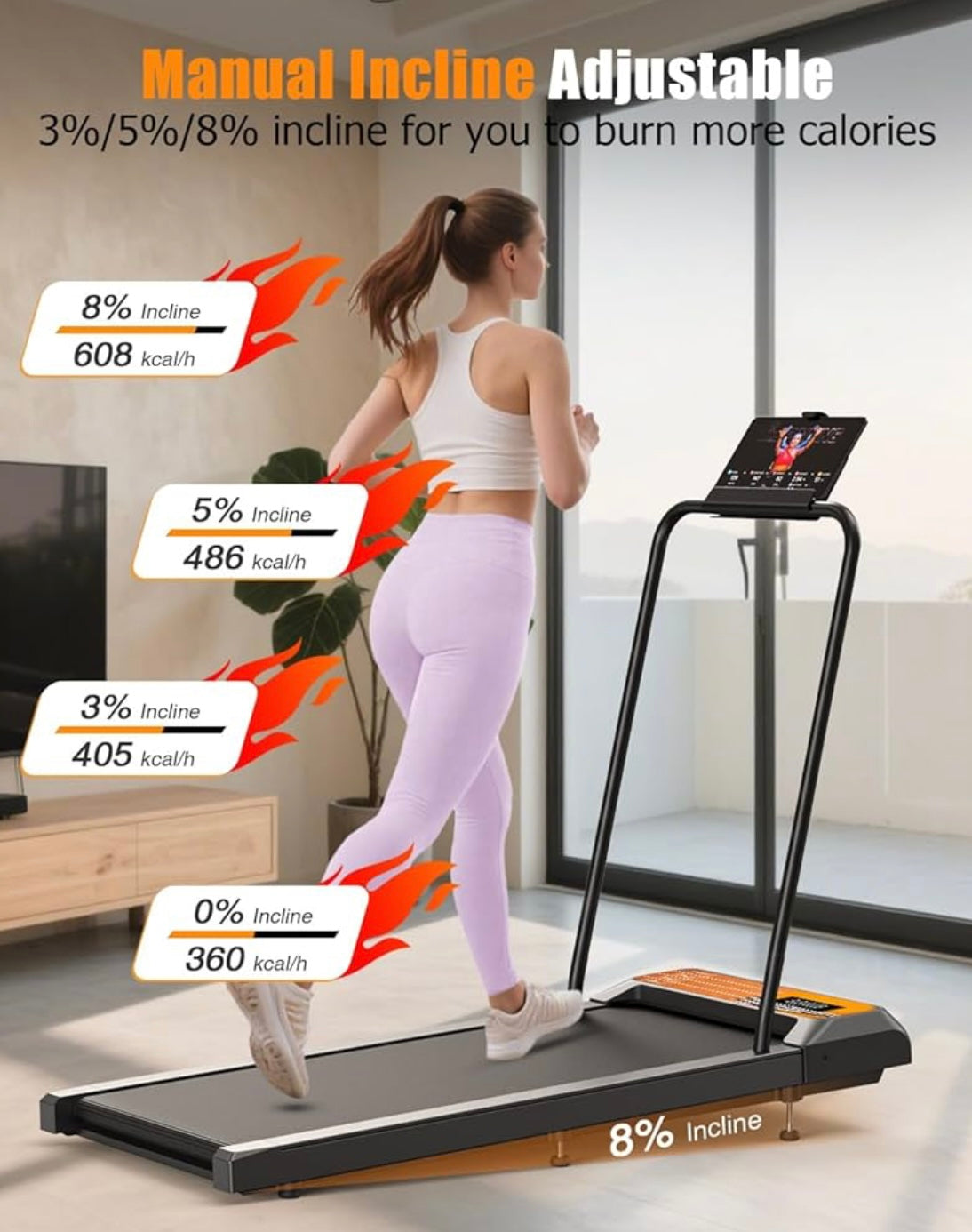 Caminadora eléctrica plegable