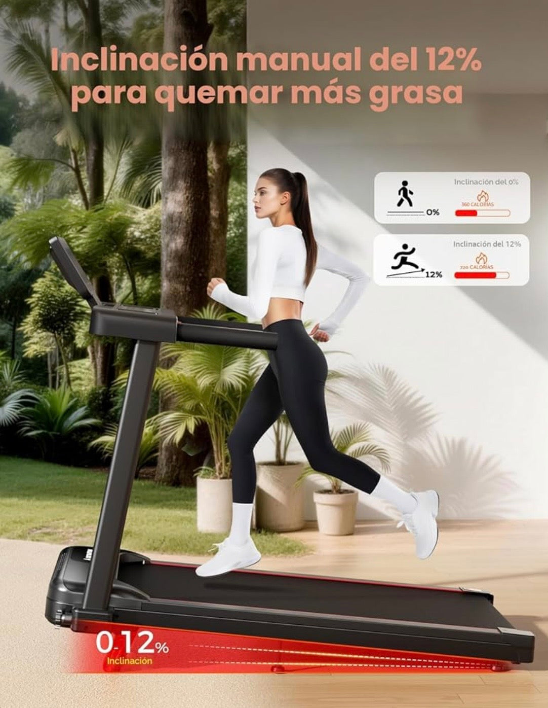 Caminadora con inclinación 3.0hp