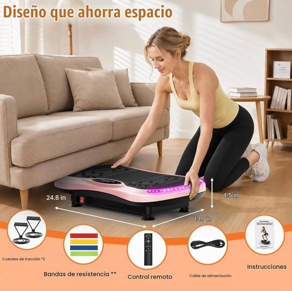 Plataforma vibratoria- 200 velocidades ajustables.