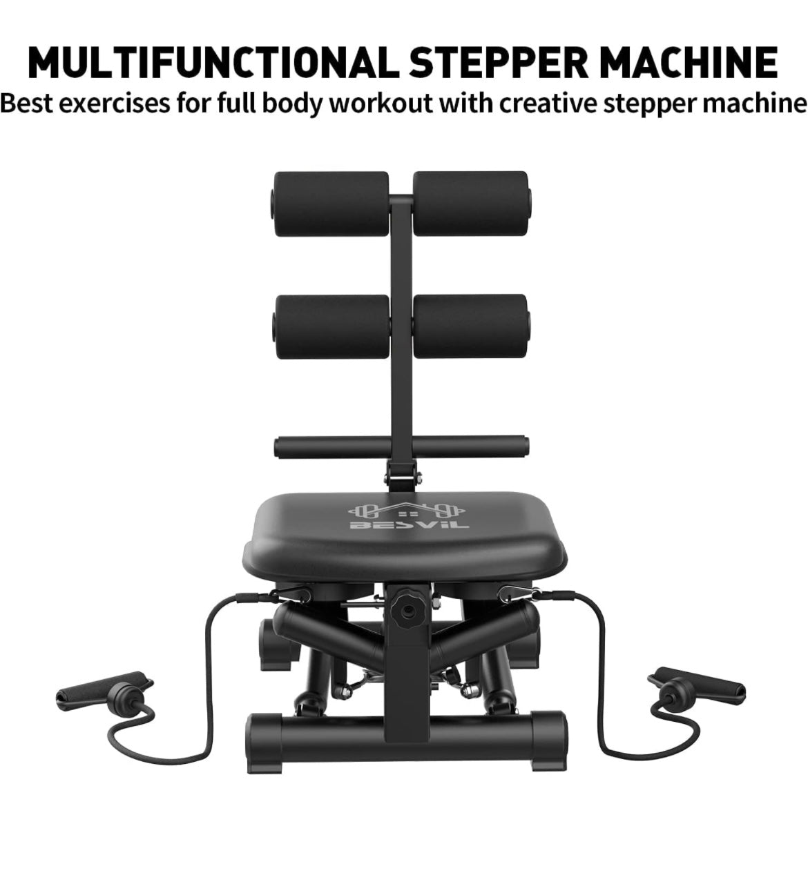 Stepper 2 en 1 para ejercicio con bandas de resistencia y máquina de entrenamiento AB.