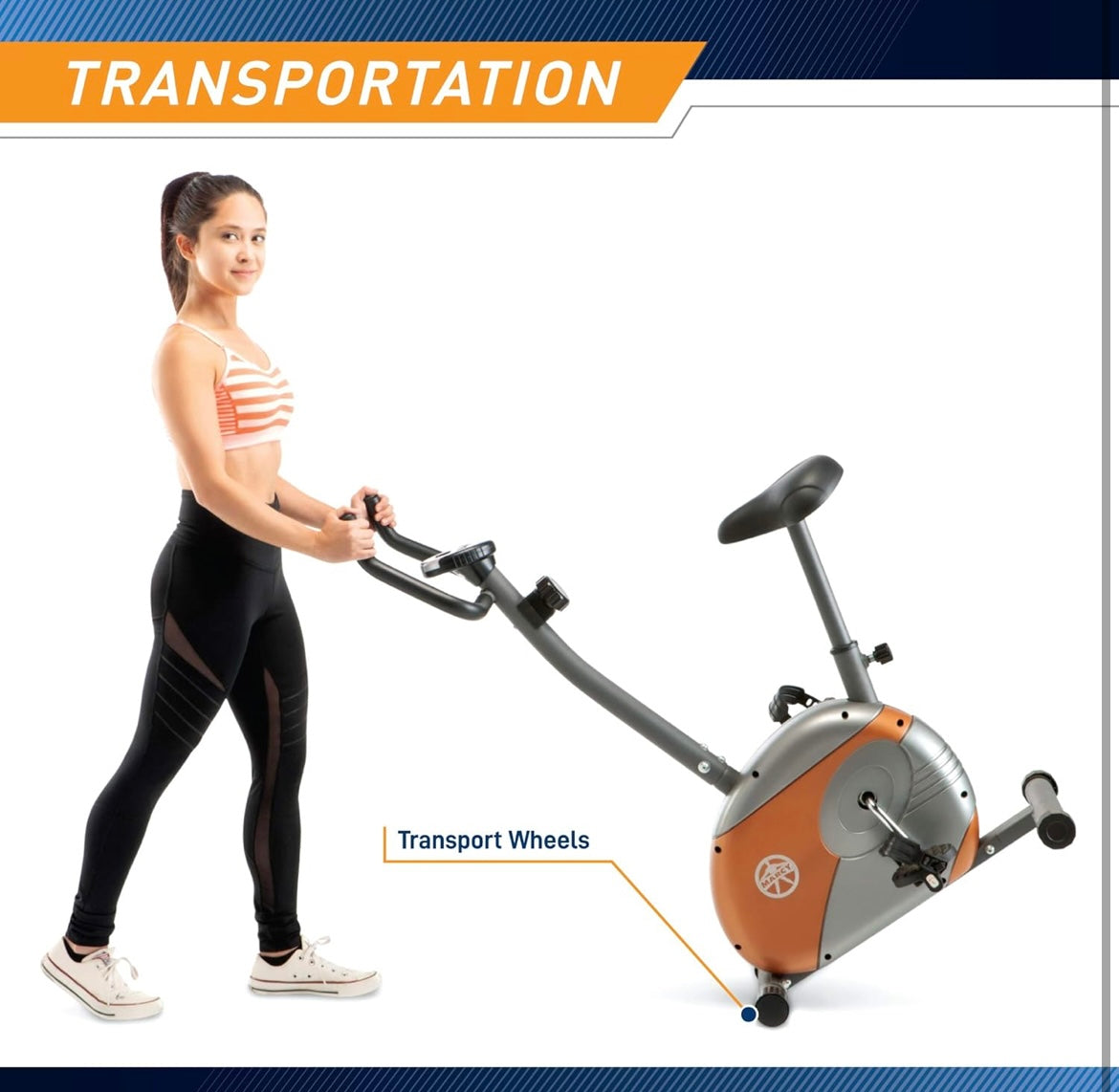 Bicicleta con resistencia magnética ajustable.