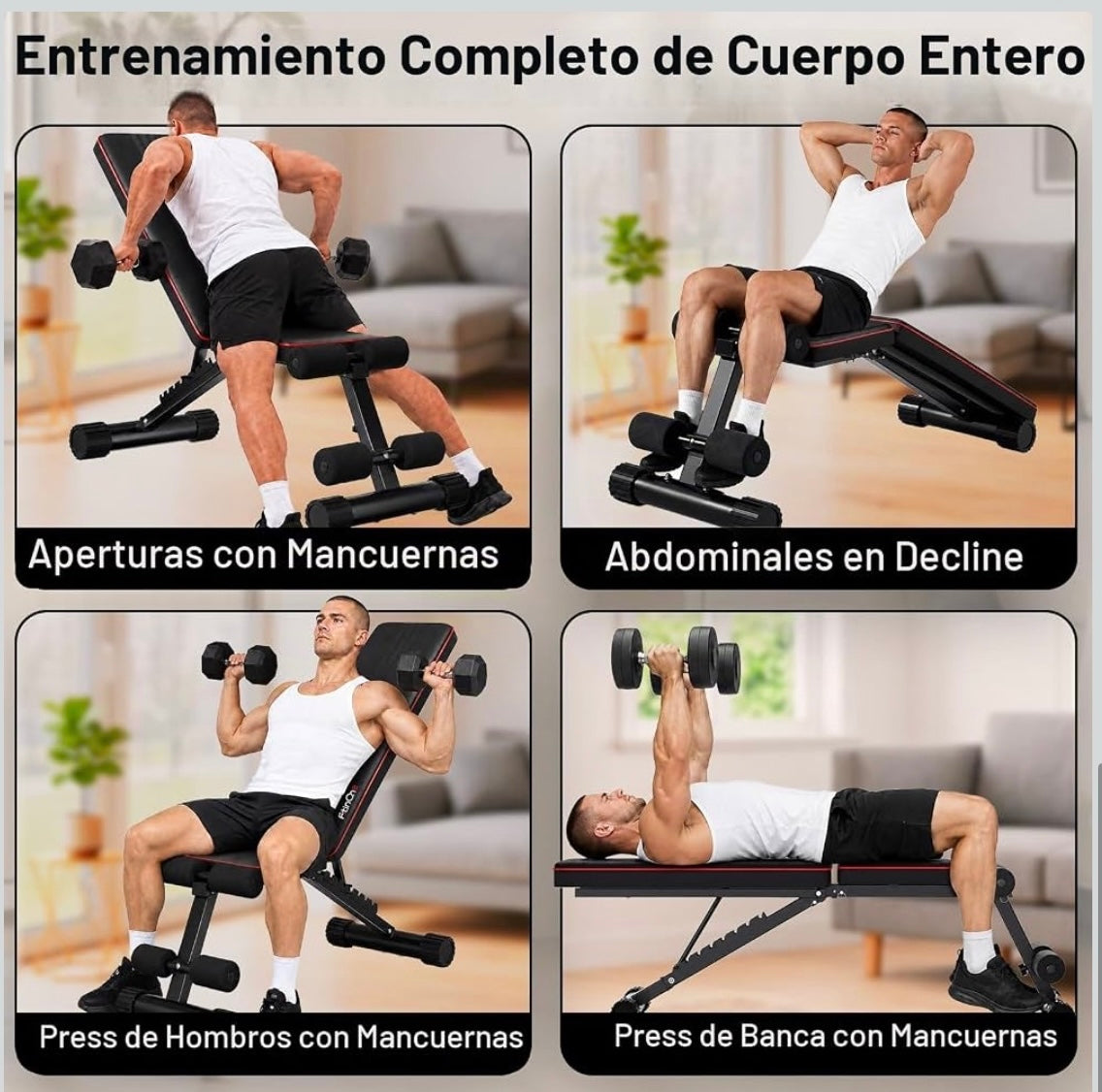 Banco de pesas plegable
