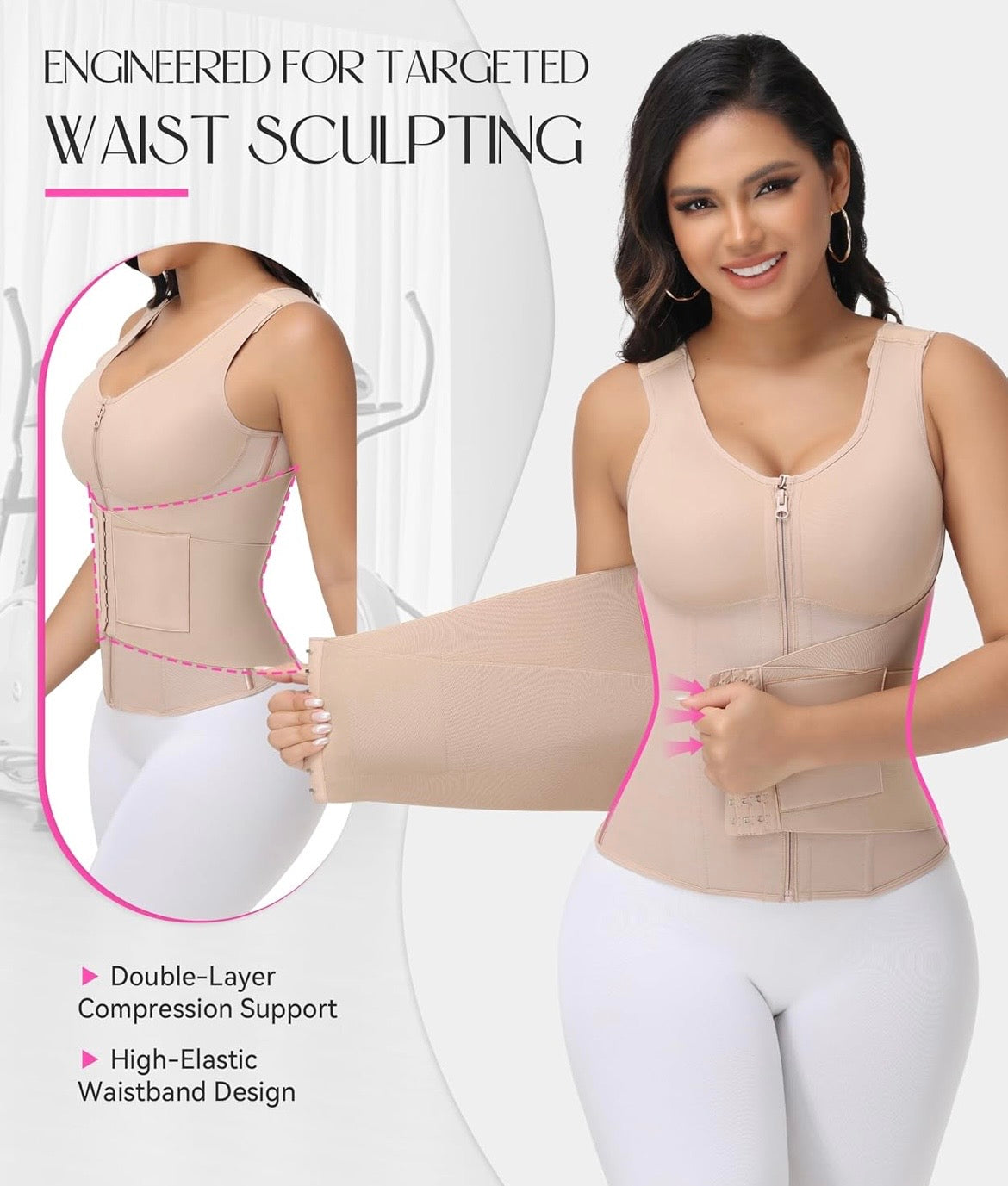 Entrenador de cintura con control de abdomen