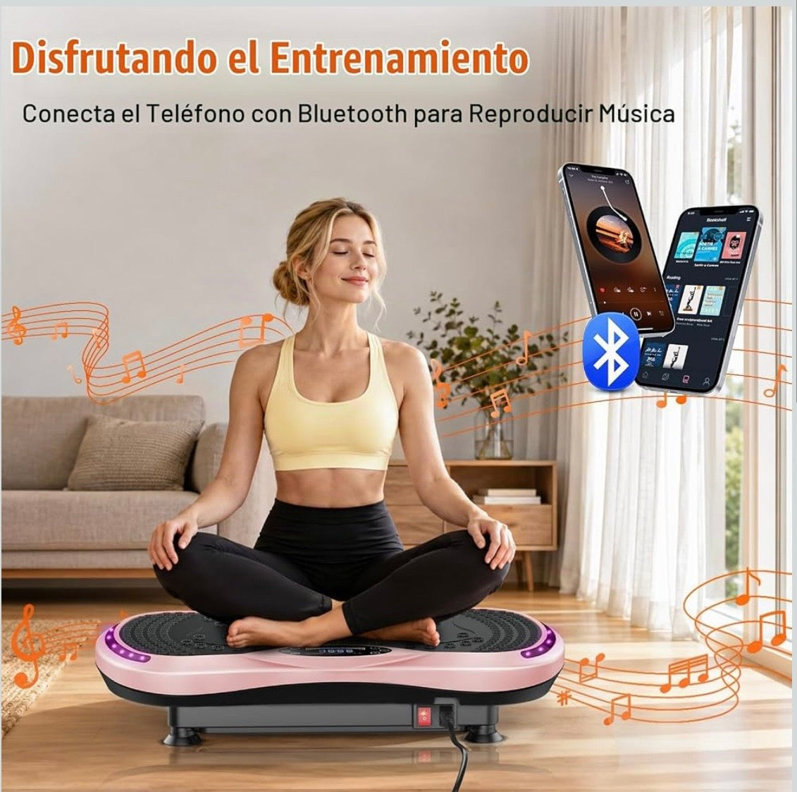 Plataforma vibratoria- 200 velocidades ajustables.